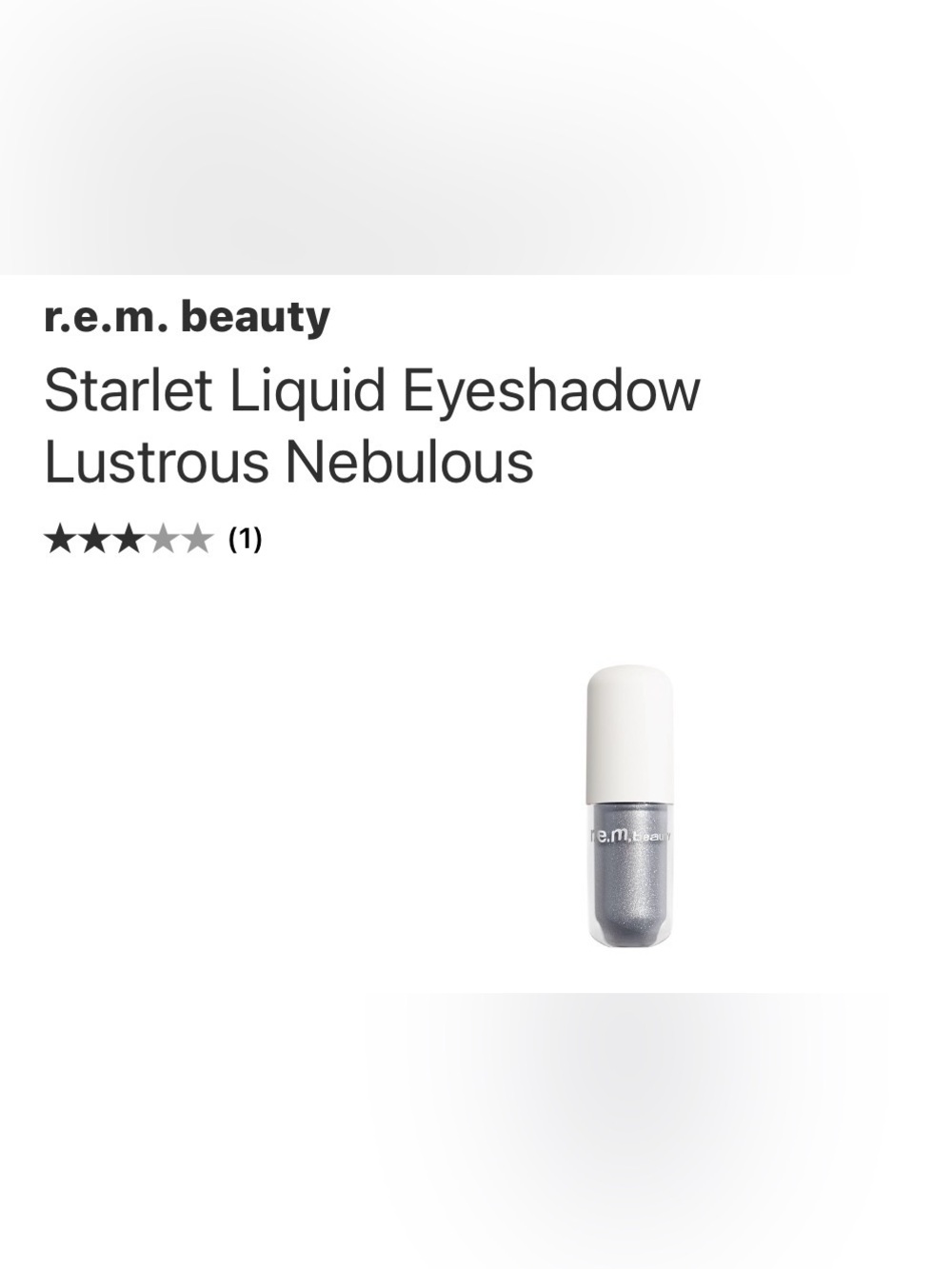 R.E.M BEAUTY Starlet Liquid Eyeshadow โ Lustrous Nebulous Silver